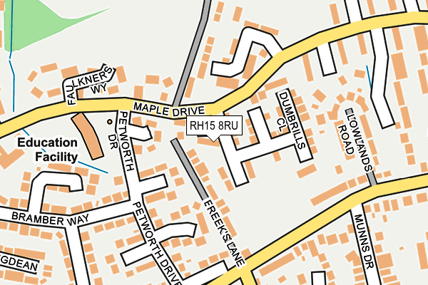 RH15 8RU map - OS OpenMap – Local (Ordnance Survey)