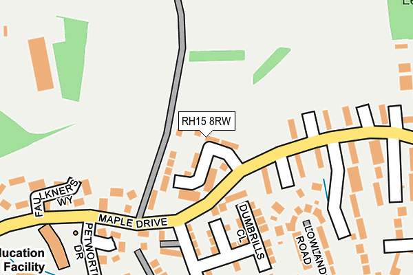 RH15 8RW map - OS OpenMap – Local (Ordnance Survey)