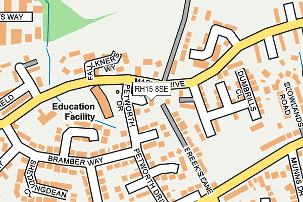 RH15 8SE map - OS OpenMap – Local (Ordnance Survey)