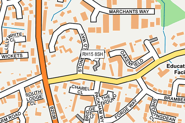 RH15 8SH map - OS OpenMap – Local (Ordnance Survey)