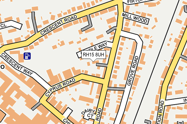 RH15 8UH map - OS OpenMap – Local (Ordnance Survey)