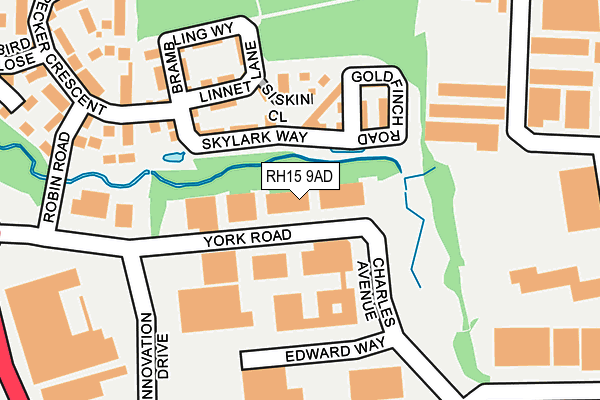 RH15 9AD map - OS OpenMap – Local (Ordnance Survey)