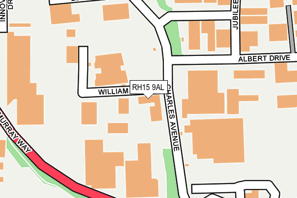 RH15 9AL map - OS OpenMap – Local (Ordnance Survey)