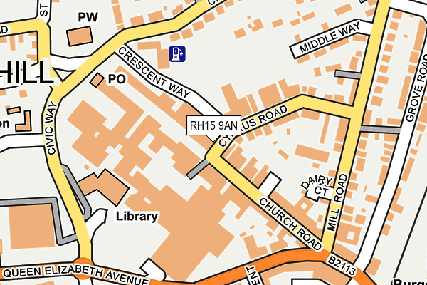 RH15 9AN map - OS OpenMap – Local (Ordnance Survey)