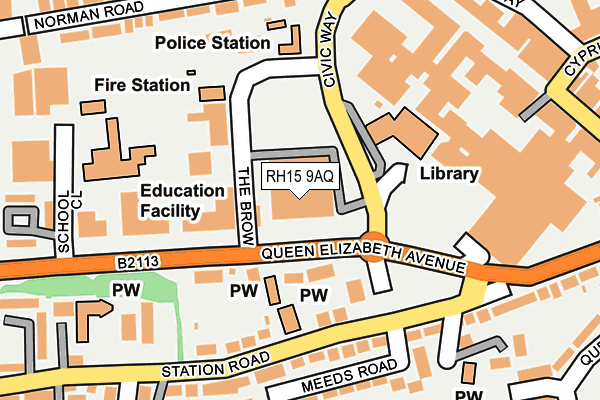 RH15 9AQ map - OS OpenMap – Local (Ordnance Survey)