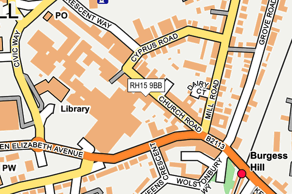 RH15 9BB map - OS OpenMap – Local (Ordnance Survey)