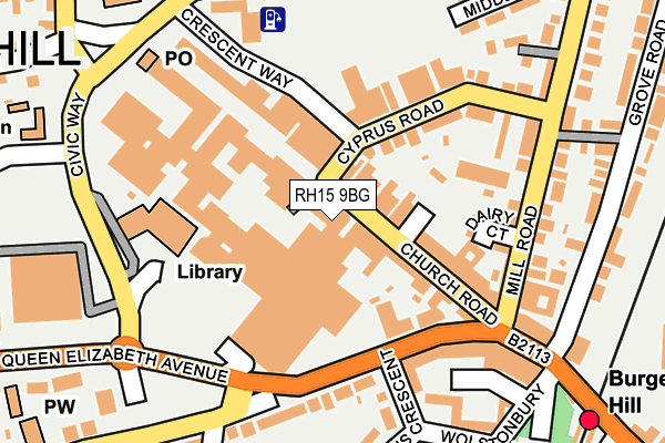 RH15 9BG map - OS OpenMap – Local (Ordnance Survey)