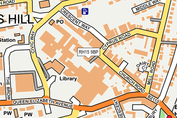 RH15 9BP map - OS OpenMap – Local (Ordnance Survey)