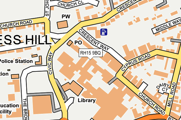 RH15 9BQ map - OS OpenMap – Local (Ordnance Survey)