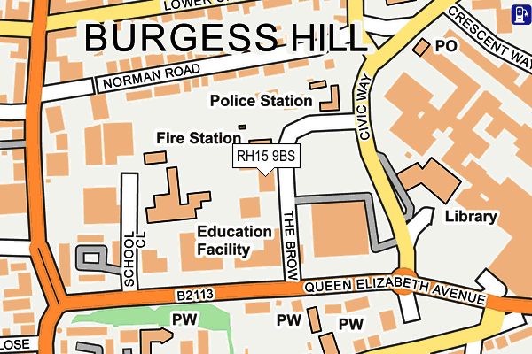 RH15 9BS map - OS OpenMap – Local (Ordnance Survey)