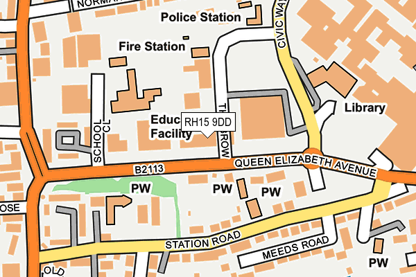 RH15 9DD map - OS OpenMap – Local (Ordnance Survey)