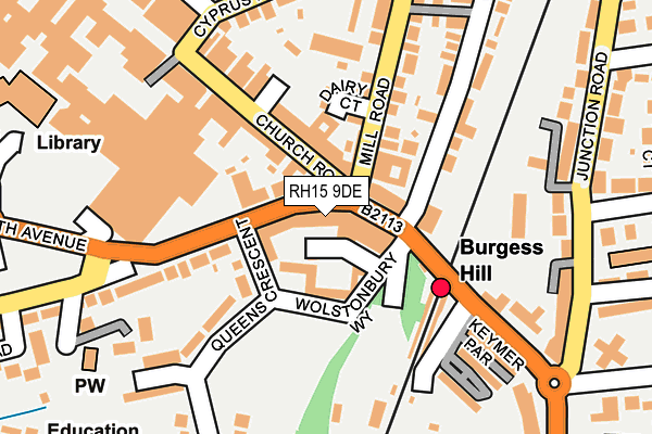 RH15 9DE map - OS OpenMap – Local (Ordnance Survey)