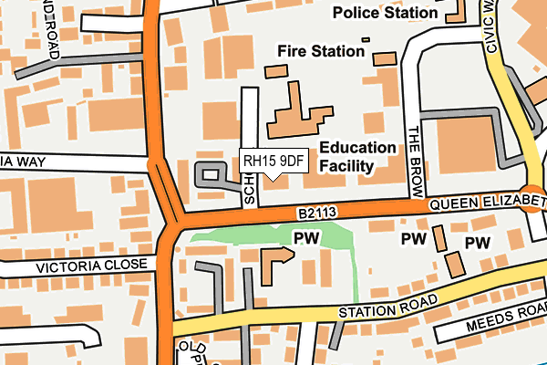 RH15 9DF map - OS OpenMap – Local (Ordnance Survey)