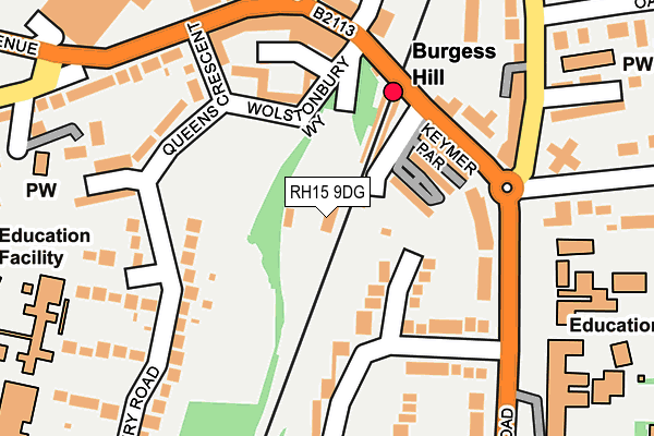 RH15 9DG map - OS OpenMap – Local (Ordnance Survey)