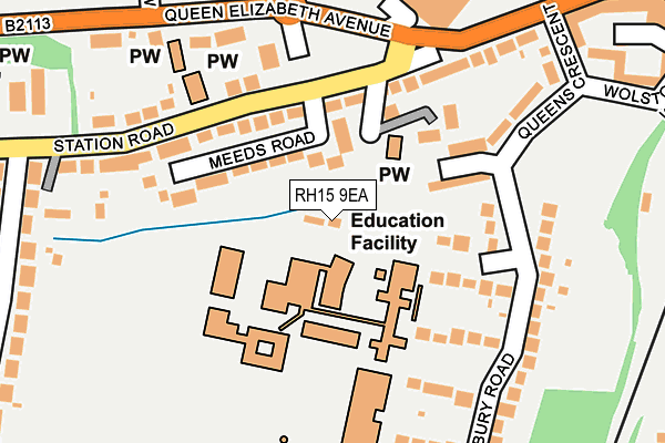 RH15 9EA map - OS OpenMap – Local (Ordnance Survey)