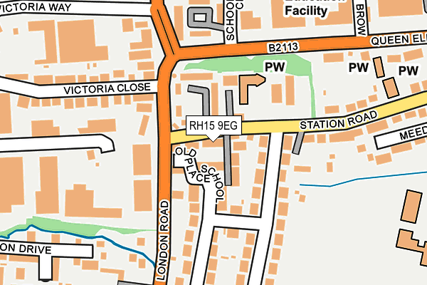 RH15 9EG map - OS OpenMap – Local (Ordnance Survey)