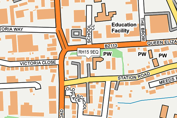 RH15 9EQ map - OS OpenMap – Local (Ordnance Survey)