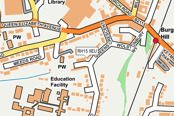 RH15 9EU map - OS OpenMap – Local (Ordnance Survey)