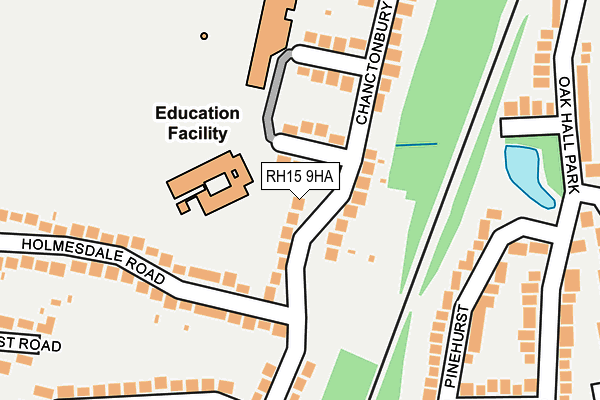 RH15 9HA map - OS OpenMap – Local (Ordnance Survey)