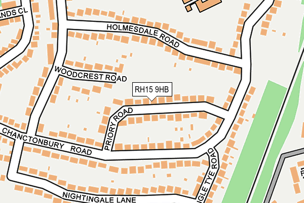RH15 9HB map - OS OpenMap – Local (Ordnance Survey)