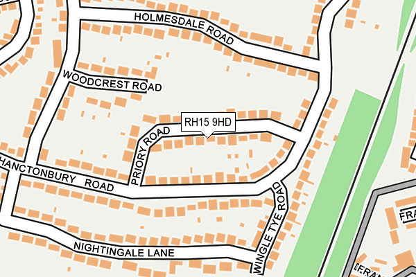 RH15 9HD map - OS OpenMap – Local (Ordnance Survey)