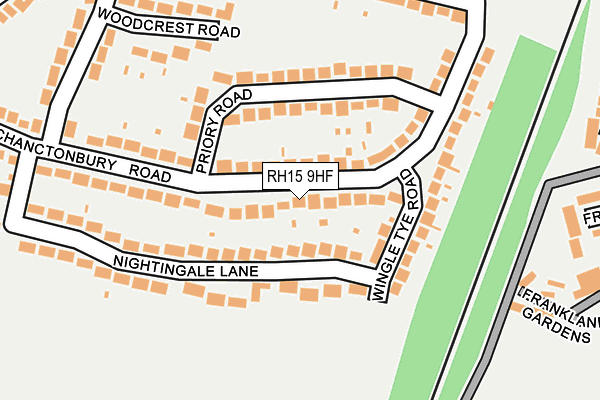 RH15 9HF map - OS OpenMap – Local (Ordnance Survey)