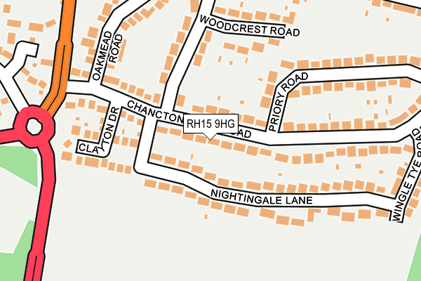 RH15 9HG map - OS OpenMap – Local (Ordnance Survey)