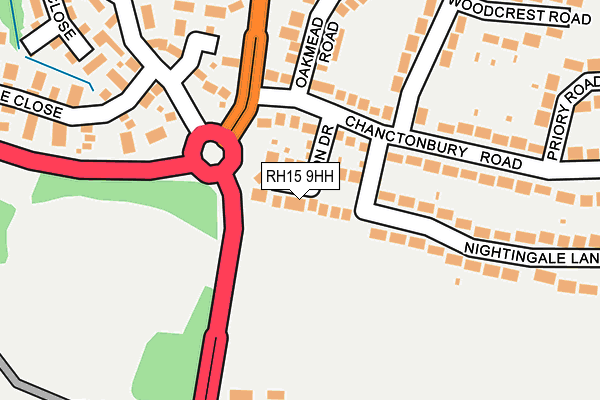 RH15 9HH map - OS OpenMap – Local (Ordnance Survey)