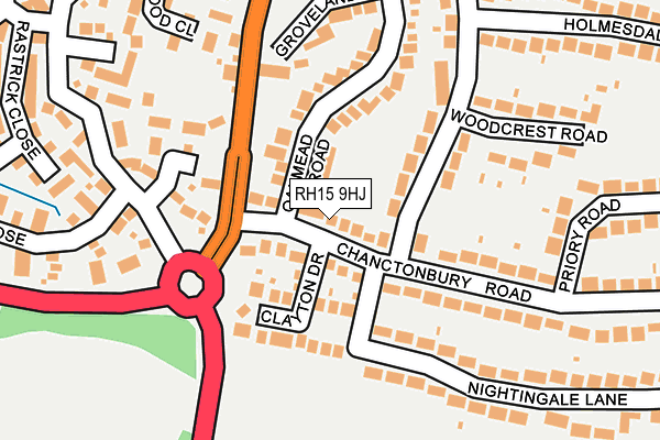 RH15 9HJ map - OS OpenMap – Local (Ordnance Survey)