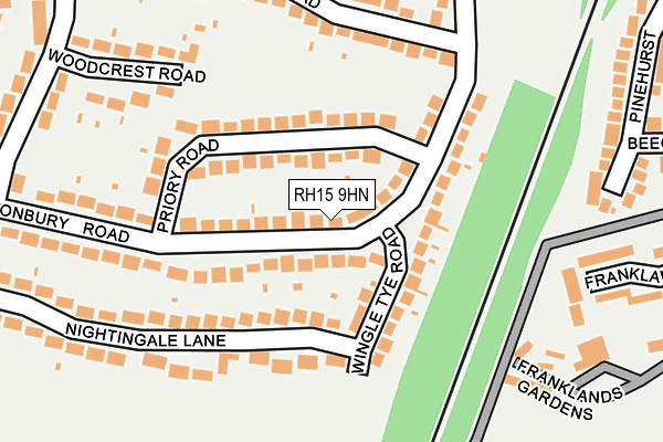 RH15 9HN map - OS OpenMap – Local (Ordnance Survey)