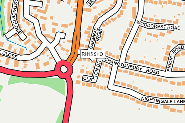 RH15 9HQ map - OS OpenMap – Local (Ordnance Survey)