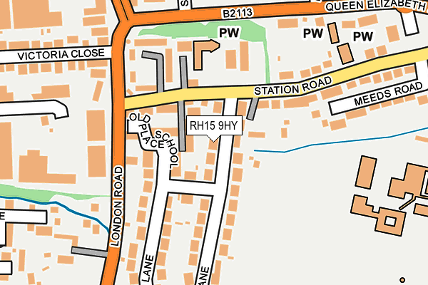 RH15 9HY map - OS OpenMap – Local (Ordnance Survey)