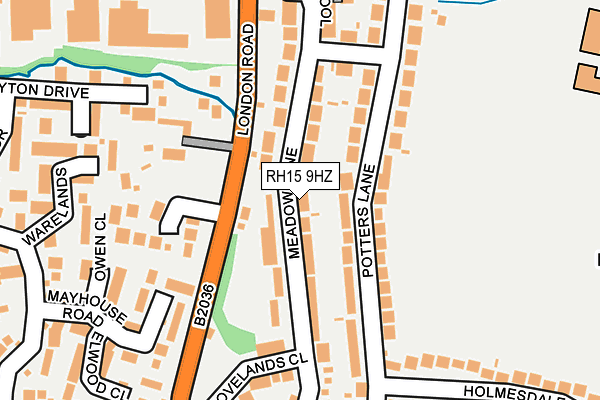 RH15 9HZ map - OS OpenMap – Local (Ordnance Survey)