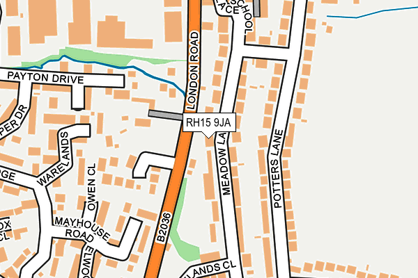 RH15 9JA map - OS OpenMap – Local (Ordnance Survey)