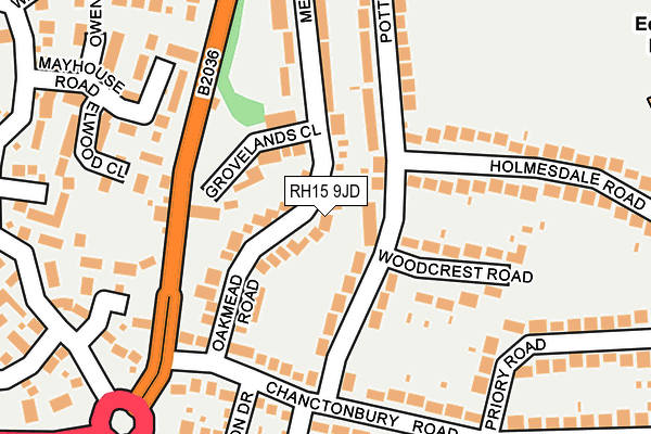 RH15 9JD map - OS OpenMap – Local (Ordnance Survey)