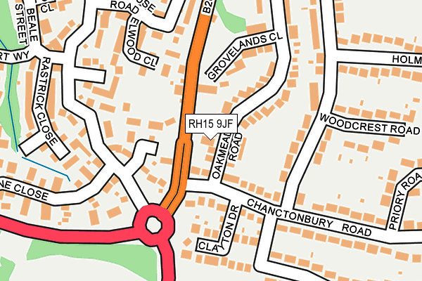 RH15 9JF map - OS OpenMap – Local (Ordnance Survey)