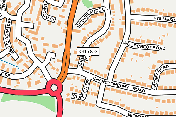 RH15 9JG map - OS OpenMap – Local (Ordnance Survey)