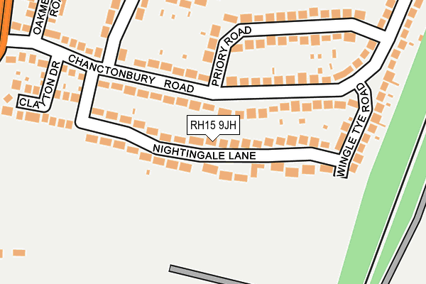 RH15 9JH map - OS OpenMap – Local (Ordnance Survey)