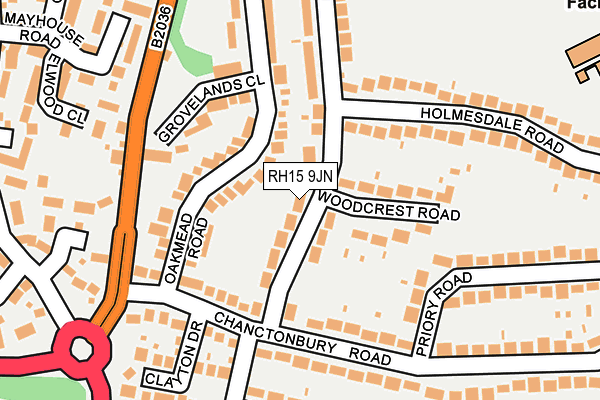 RH15 9JN map - OS OpenMap – Local (Ordnance Survey)