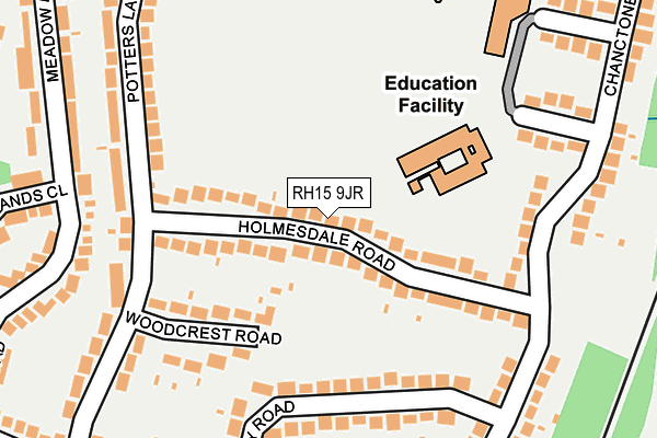 RH15 9JR map - OS OpenMap – Local (Ordnance Survey)