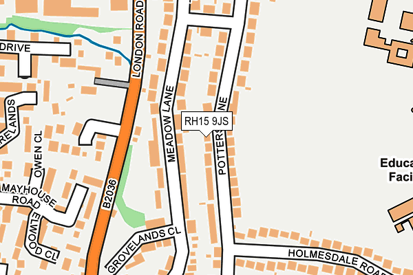 RH15 9JS map - OS OpenMap – Local (Ordnance Survey)