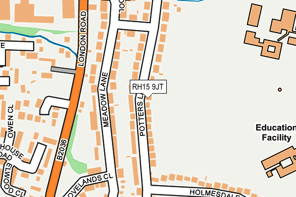 RH15 9JT map - OS OpenMap – Local (Ordnance Survey)