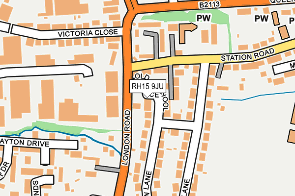 RH15 9JU map - OS OpenMap – Local (Ordnance Survey)