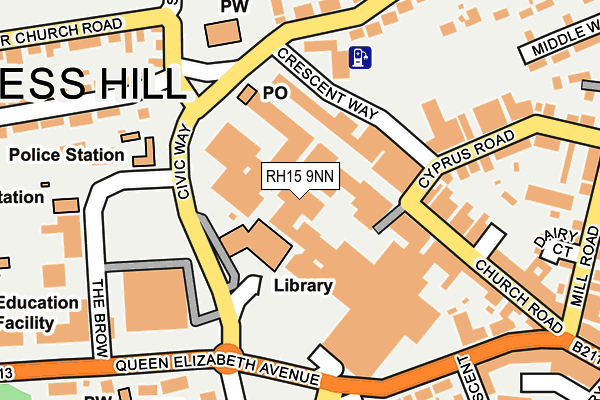 RH15 9NN map - OS OpenMap – Local (Ordnance Survey)