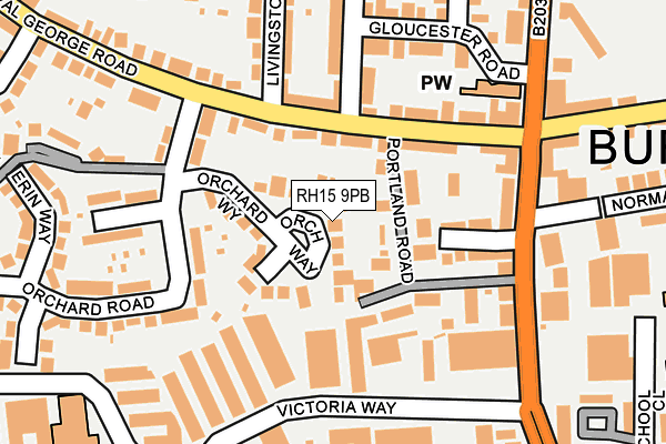 RH15 9PB map - OS OpenMap – Local (Ordnance Survey)