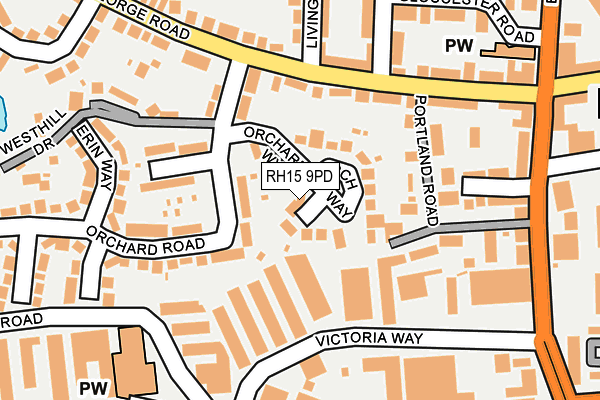 RH15 9PD map - OS OpenMap – Local (Ordnance Survey)