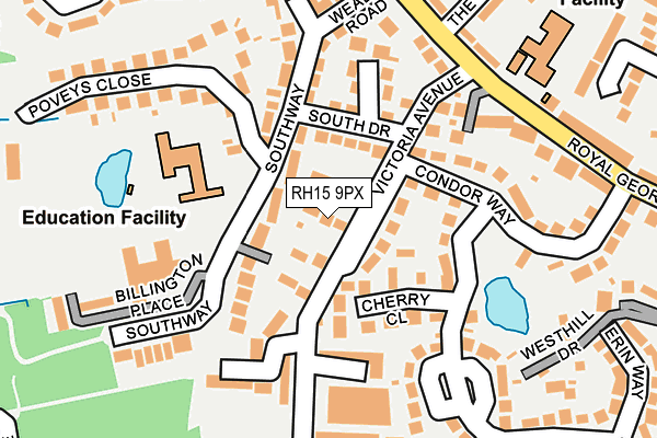 RH15 9PX map - OS OpenMap – Local (Ordnance Survey)