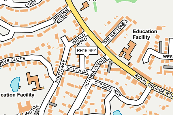 RH15 9PZ map - OS OpenMap – Local (Ordnance Survey)