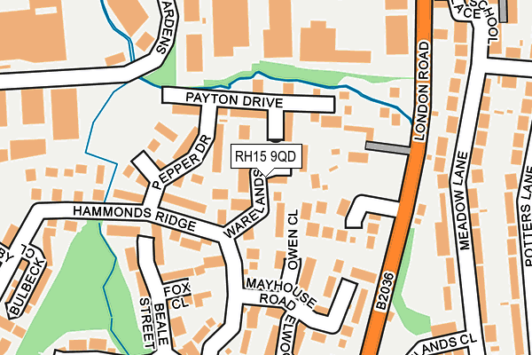 RH15 9QD map - OS OpenMap – Local (Ordnance Survey)