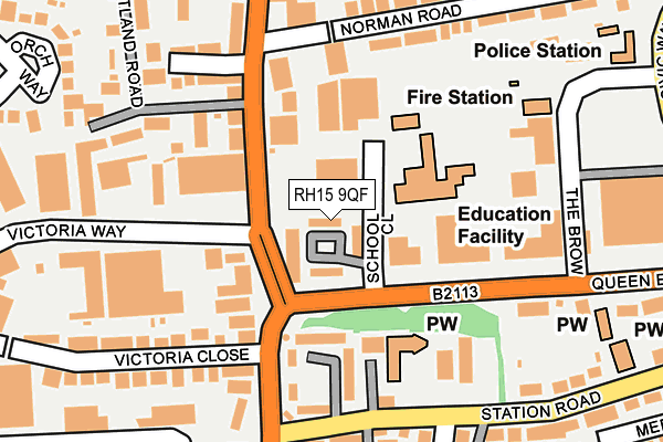 RH15 9QF map - OS OpenMap – Local (Ordnance Survey)